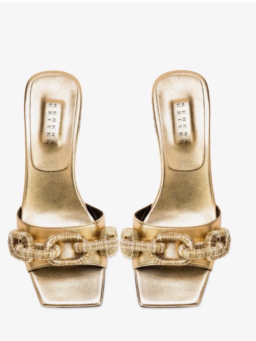 Serena UziyEL, CATENA, gold chain kitten heel, size 40, gold